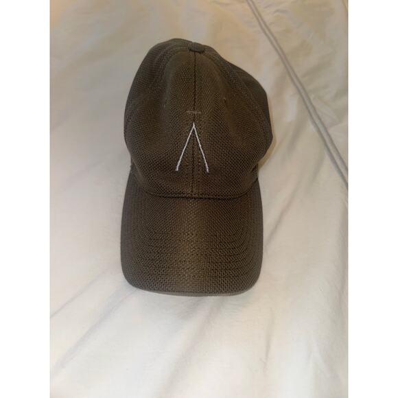 Aman Baseball Hat Unisex Medium - Khaki Olive Green  signature ‘A’ logo cap main image 4